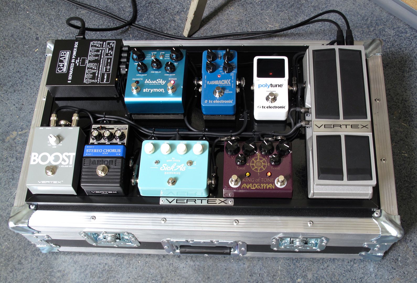 Vertex Jack Shawde Pedalboard